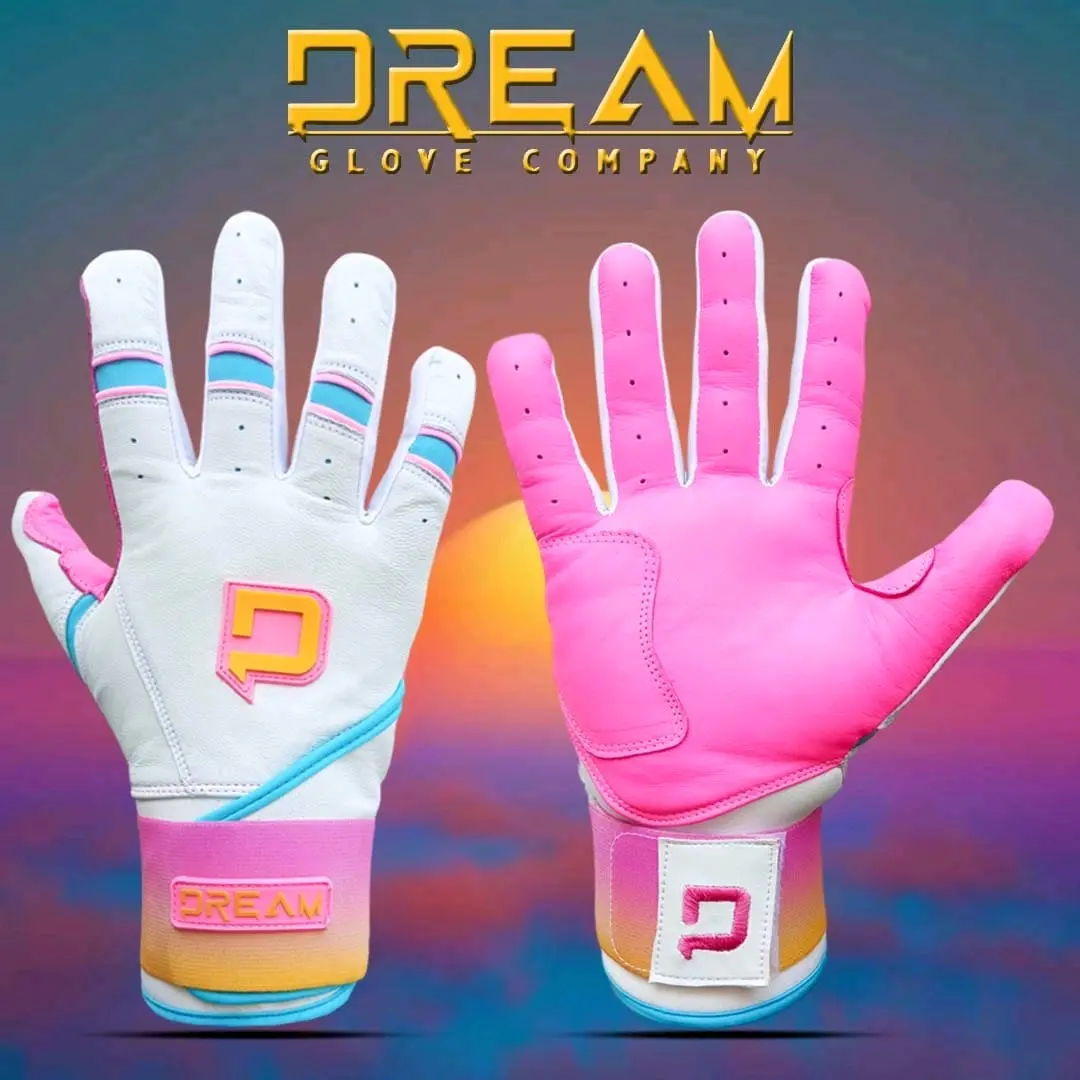 Dream Glove Co Dual Strap Sunshine Baseball/Softball Batting Gloves Dream Glove Co Dual Strap Sunshine Baseball/Softball Batting Gloves