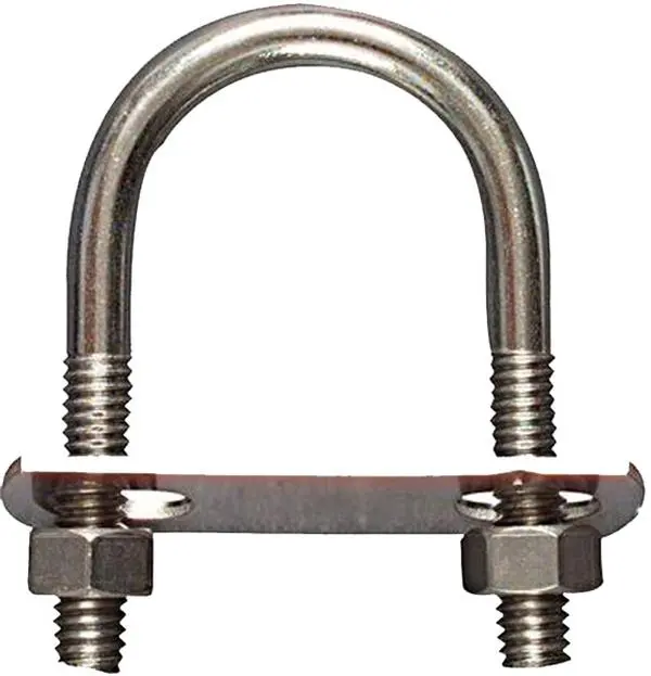 212 MAIN Corrosion Resistant Zinc Plated U-Bolt - Threaded Ends, 0.25x1.125x2.25 in, Water Sports & Sailing Hardware Accessory