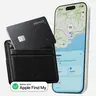 NOMAD Tracking Card Pro Wireless Smart Tracker - Hidden GPS Trackers, Rechargeable Lithium Ion Batteries, IPX7 Waterproof, QI/Magsafe, Metal Anti-Lost Tag, Portable Mini Wearable Bluetooth Device, iOS Find My Device Support, Wallet-Friendly, Black