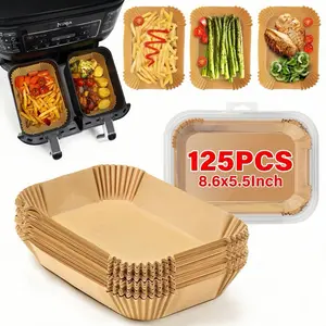 Rectangular nonstick air fryer liners, heavy duty—ideal for breakfast, lunch, dinner, desserts, game day snacks, and a kitchen essential all day long