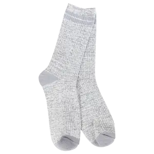 World's Softest Socks - Light Weight Rugby Crew in Heathered Grey
