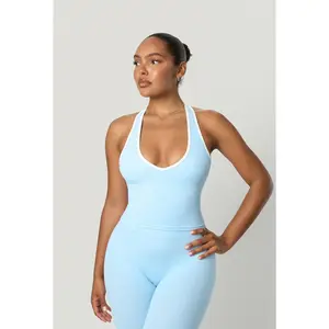 Linea Double Layer Halter - Ice Blue