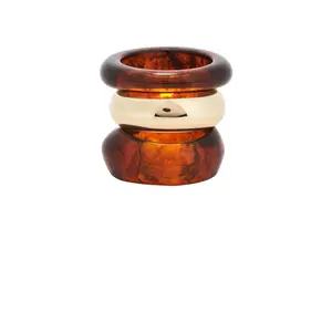 Epifene Bangles Set Of 3 in Amber & Gold