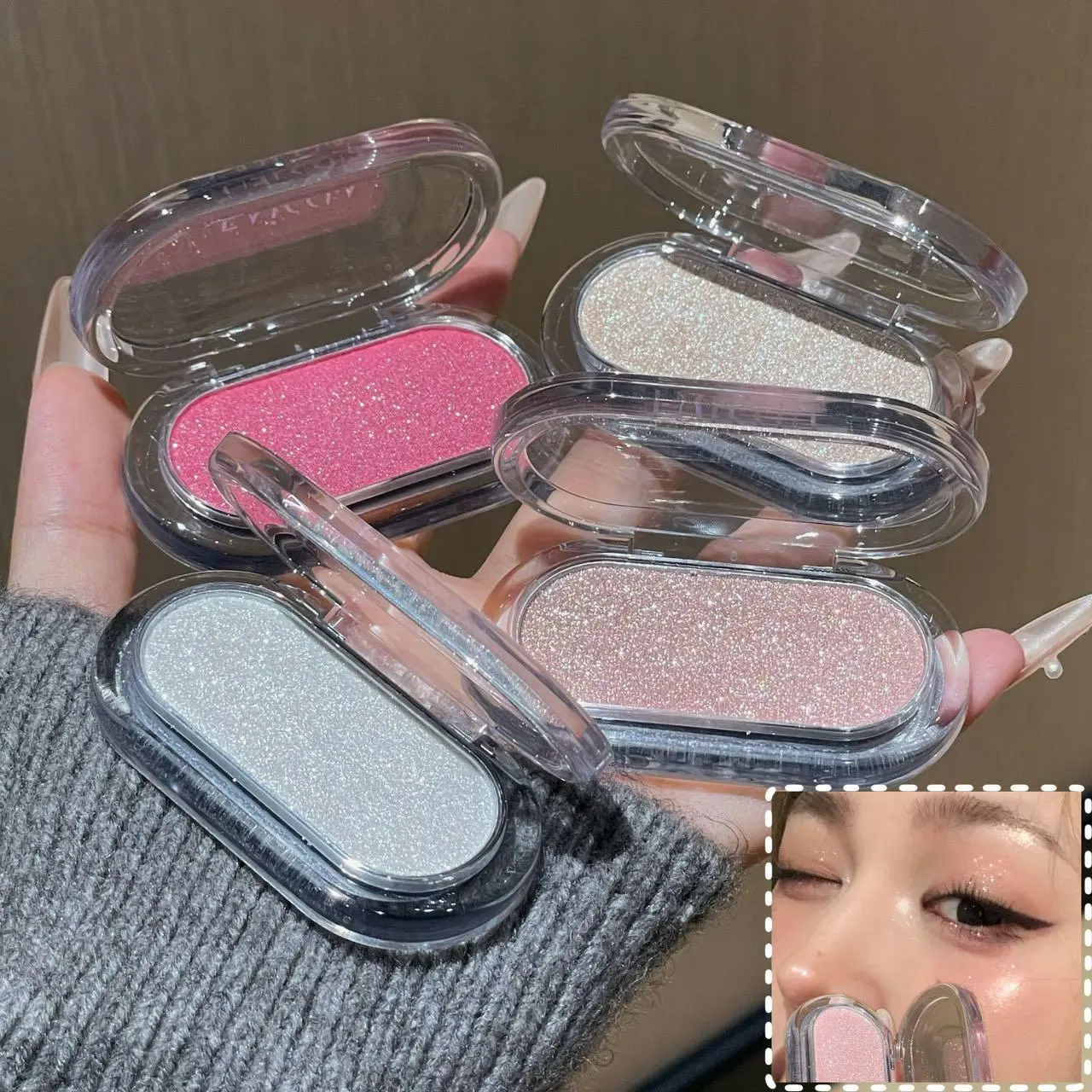 Faiccia Multi-Purpose Star Highlighter Powder Sheer Glow for Brow Bone Inner Eye Collarbone Long Lasting Makeup