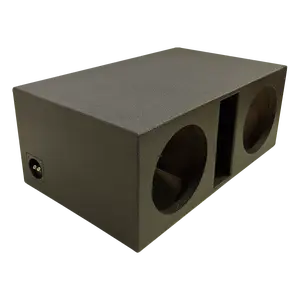 Atrend SPL-10DV Dual 10 in Slot-Ported Subwoofer Enclosure, 1 in MDF Face, 3/4 in Body, Tuned to 35Hz, 1.25 cu ft per Sub, Bedliner Finish, Spring-Loaded Terminals