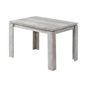 【GOOGREAT】Dining Table, 48" Rectangular, Small, Kitchen, Dining Room, Grey Laminate, Contemporary, Modern