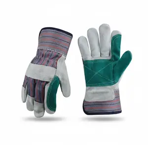 Large Size Cowhide Leather Work Gloves for Men & Women | Heavy-Duty Heat Resistant Safety Gloves