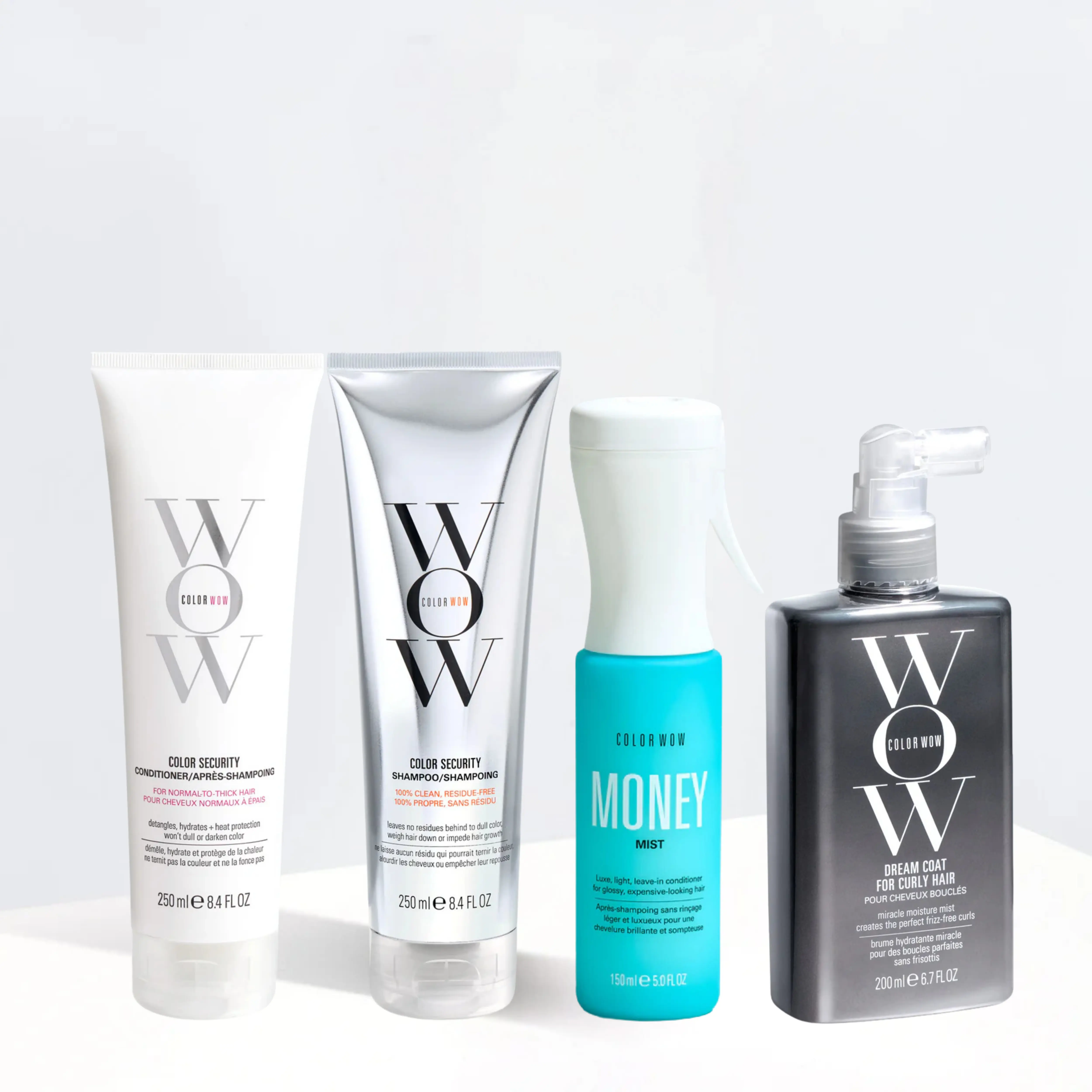 Color Wow Wavy Hair Routine Bundle | Sulfate-Free Shampoo, Conditioner, Leave-In & Dream Coat for Curly Hair | Frizz Control & Defined Waves