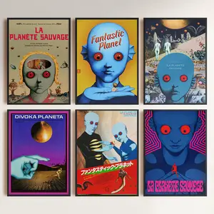 Fantastic Planet Poster, Wall Art & Home Decor, Surreal Animated Film Poster Gift Framed and Unframe poster