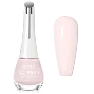 SUPWEE Sheer Nail Polish Quick Dry Base Coat Air Dry Nail Strengthener & Hardener for Growth Nail Paint DIY 0.54 fl oz nail  glow  plus