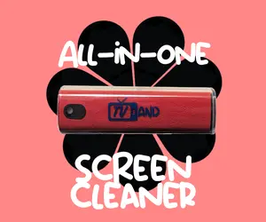 All In One Screen Cleaner W/ Built-In Microfiber Cloth by TVAnd for Smartphone, TV, Computer,  Radio, Monitor, & More!