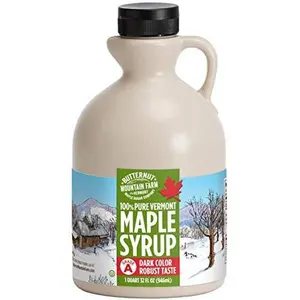 Butternut Mountain Farm Pure Vermont Maple Syrup, Grade A, Dark Color, Robust Taste, All Natural, Easy Pour, 32 Fl Oz, 1 Qt (Prev Grade B)