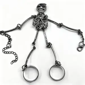 2Pack Goth Bracelets | Skeleton Hand Bracelet - Adjustable Vampire Claw Finger Ring for Halloween. Fashionable Creative Alloy Skeleton Gothic Jewelry