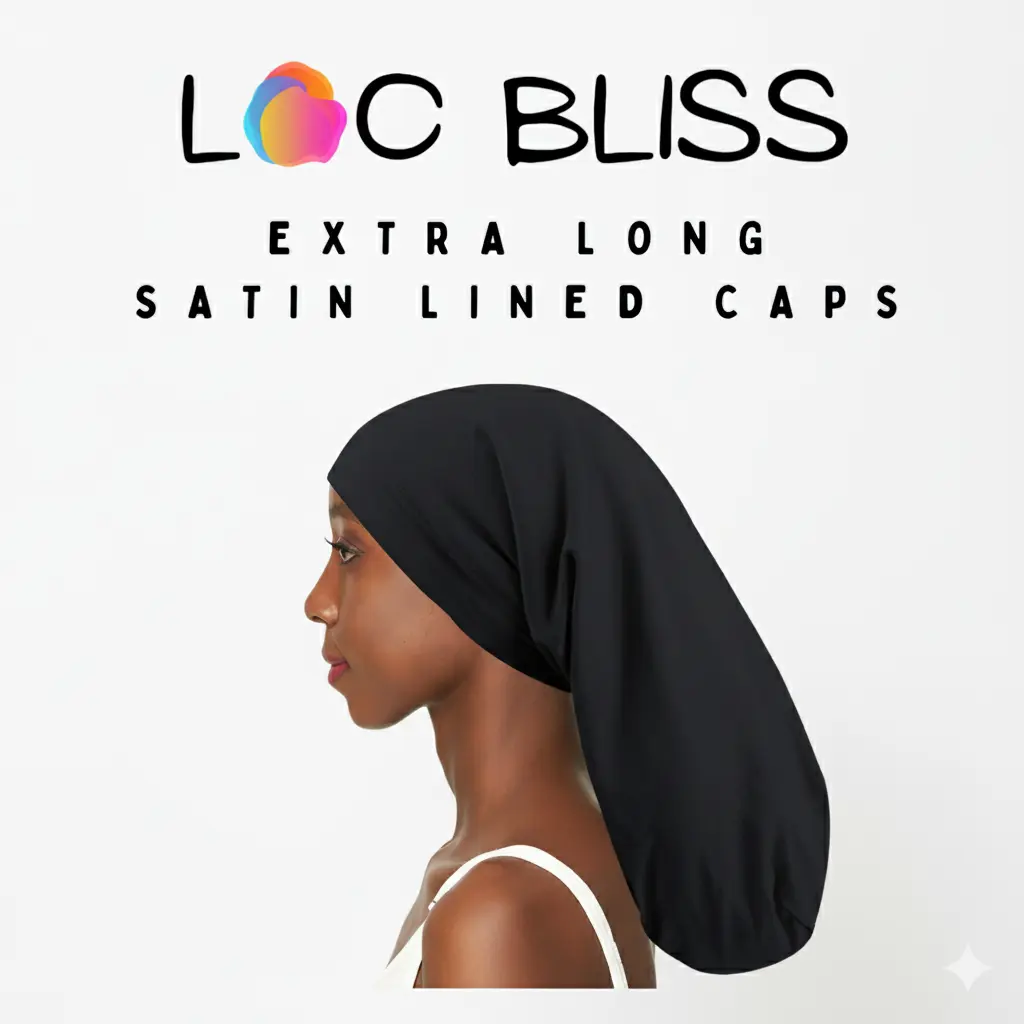 XL Satin Lined Fashion Headband Cap - Fits Extra Long Hair, Braids Hairstyles, Loc & Micro Braid Headbands, Helps Reduce Daily Frizz, Fashion Headbands