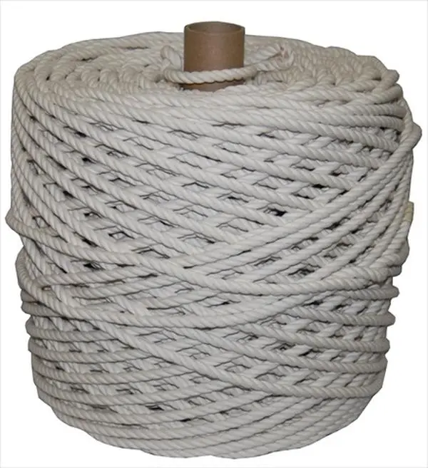 T.W. Evans Cordage 29-002 3/16 in. (0.1875 in.) x 1100 ft. Twisted Cotton Rope, Great for Crafts & Knotwork, Ideal for Decorative Uses