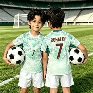 2026 Kids' Short-Sleeve and Shorts Soccer Kit Set – Casual Soccer Jersey
