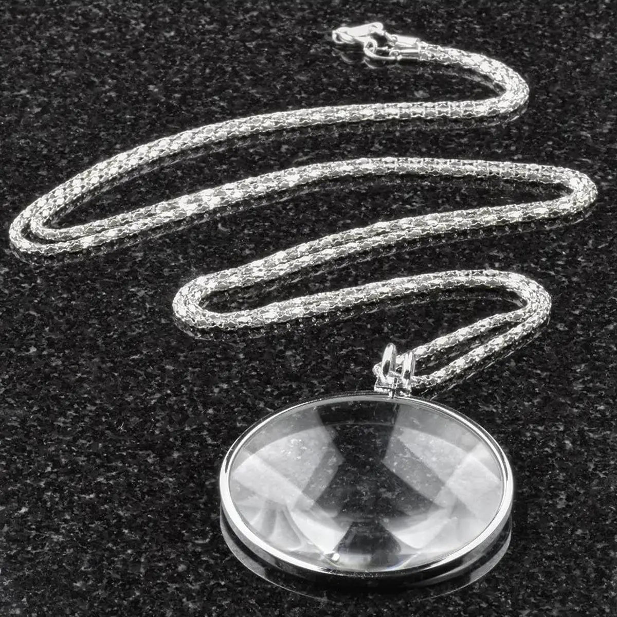 Magnifying Glass Pendant, 1 Count 5x Magnification Glass Necklace, Portable Handheld Magnifying Glass for Reading, Jewelry Checking, Desk Accessory, Work Accessories, Office Stationery & Supplies