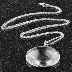 Magnifying Glass Pendant, 1 Count 5x Magnification Glass Necklace, Portable Handheld Magnifying Glass for Reading, Jewelry Checking, Desk Accessory, Office Stationery & Supplies