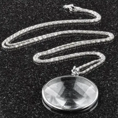 Magnifying Glass Pendant, 1 Count 5x Magnification Glass Necklace, Portable Handheld Magnifying Glass for Reading, Jewelry Checking, Desk Accessory, Work Accessories, Office Stationery & Supplies