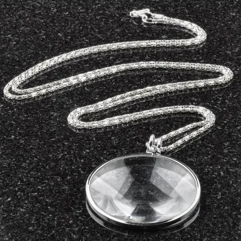 Magnifying Glass Pendant, 1 Count 5x Magnification Glass Necklace, Portable Handheld Magnifying Glass for Reading, Jewelry Checking, Desk Accessory, Work Accessories, Office Stationery & Supplies