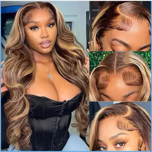 Lace Frontal Human Hair Wig 13x6 HD Transparent Lace Frontal Wig for All Skin Types 24 Inch Length