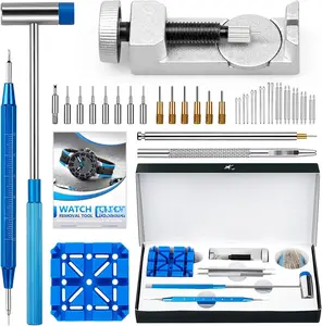 Watch Link  Kit, Watch Band Tool for Watch Repair, Bracelet Adjustment, Replacement and Resizing, Watch Strap Link Remover, with 10 Spring Bars, 10 Pins, User Manual