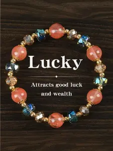 Colorful Crystal Lucky Bracelet - A beaded protective accessory, a special occasion gift, featuring blue color scheme and green aventurine, suitable for men and women, perfect for Thanksgiving and Christmas, Power Beads Bracelets