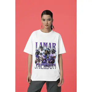 Vintage Lamar Jackson Football Shirt, Vintage 90s Bootleg Style T-Shirt, Football Shirt, Gift For Women and Men, Unisex Tee