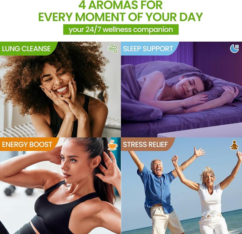 PUFFIAIR Herbal Diffuser Pen 4 Pack - Four Unique Aromas for Everyday Routines - Clean Botanical Formula - Up to 600 Uses - No Charging or Refilling Needed