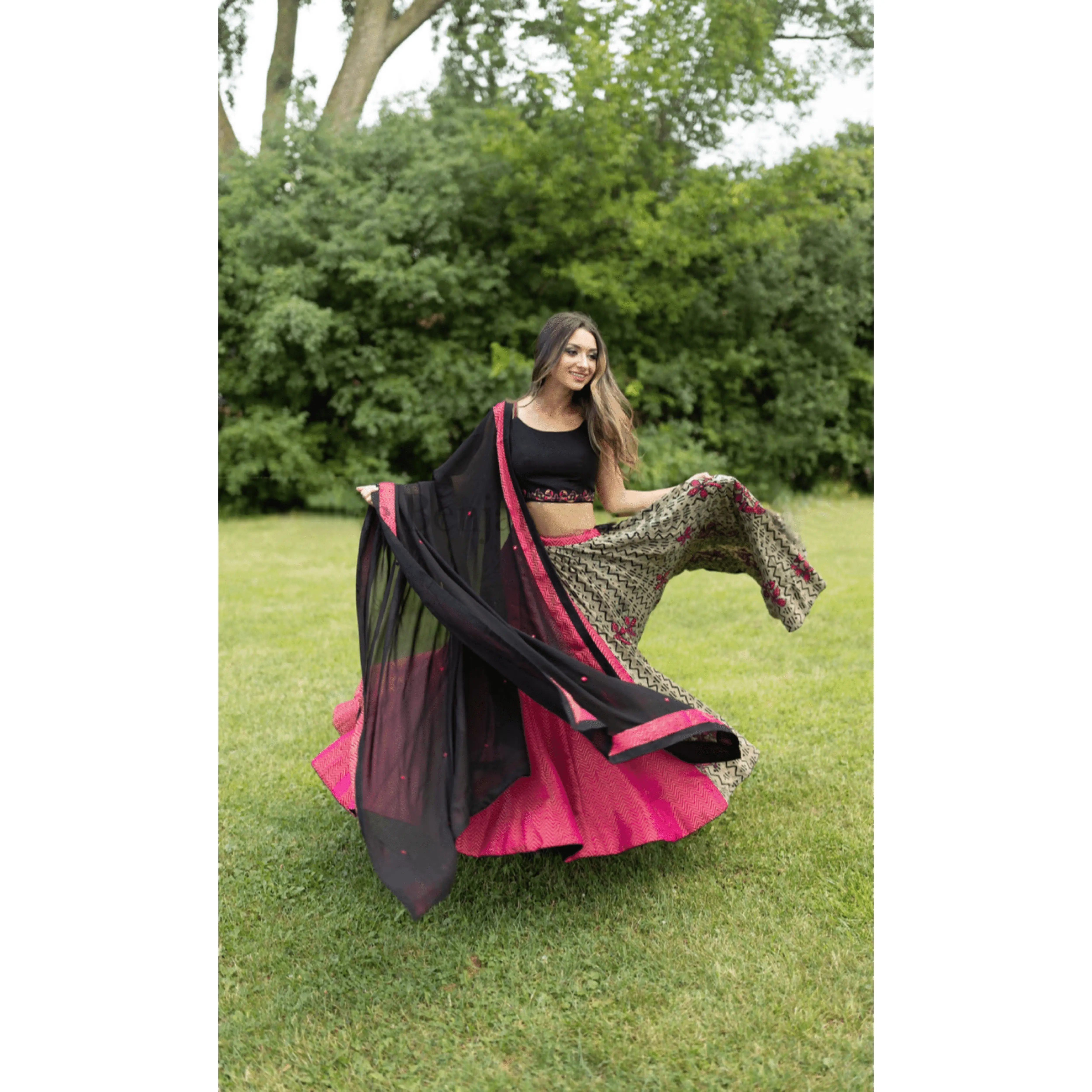 Embroidered Multicolor Chaniya Choli Set