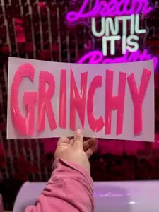 Grinchy Glitter Puff HTV Transfer **PRE-ORDER**