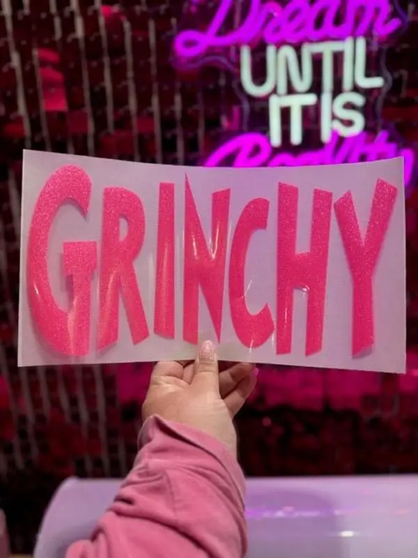Grinchy Glitter Puff HTV Transfer **PRE-ORDER**
