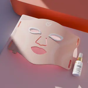 Groomie Hollywood GlowUp LED Light Therapy Face Mask – Boost Collagen, Reduce Wrinkles, Fight Acne & Restore Youthful Glow (Starter Bundle)