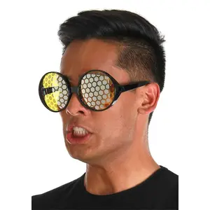 Black & Yellow Bug Eyes Glasses