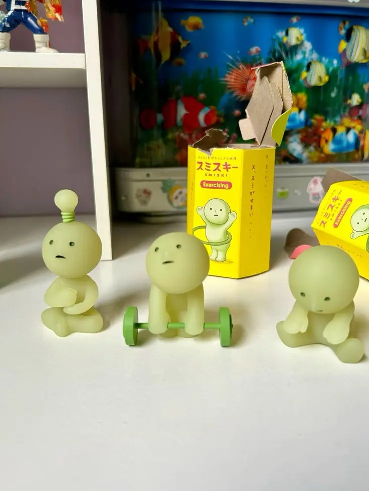 [ Real Photo ] Smiski exercising Series in various limited editions, super hot hipper - Decorate your computer, desktop