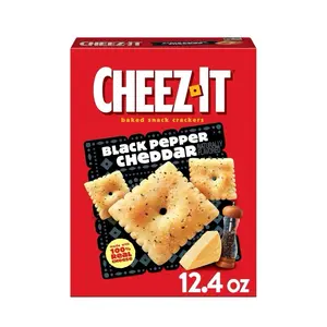 Limited Time Cheez-it Black Pepper Cheddar Flavored Crackers- 1 Box 12.4 Oz