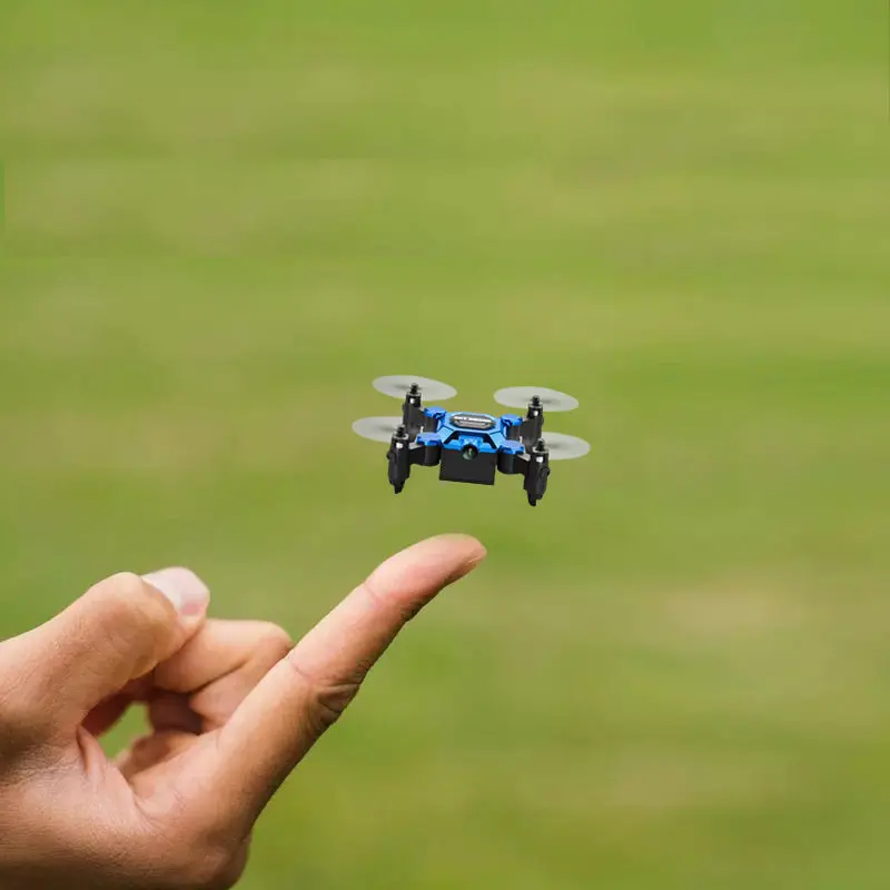 Palm-Sized Foldable Mini Drone with 720P HD Camera - Ultra Portable 5x5x3cm Kids Quadcopter Auto-Hover Beginner Drone with Carry Pouch Automatic Colorful