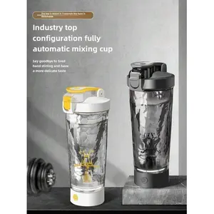 Electric Protein Powder Shaker Bottle, 24OZ USB Charging Mixing Cup, Automatic Shaking Bottle Mixer Shaker Bottle, No Clumping Automatic Stirring, Milk Coffee Protein Powder Mixer Kettle, Suitable For Fitness And Outdoor Sports Essential Items