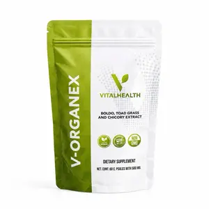 VitalHealth V-Organex Capsules | Herbal Daily Wellness Supplement with Boldo, Toad Grass & Chicory Extract