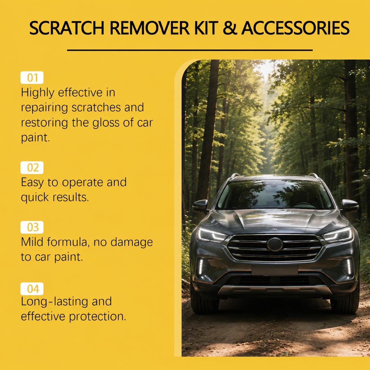 Complete Car Scratch Care Kit | Multi-Surface Paint Repair Cream | Non-Greasy, Polishing & Detailing Vehicle Body