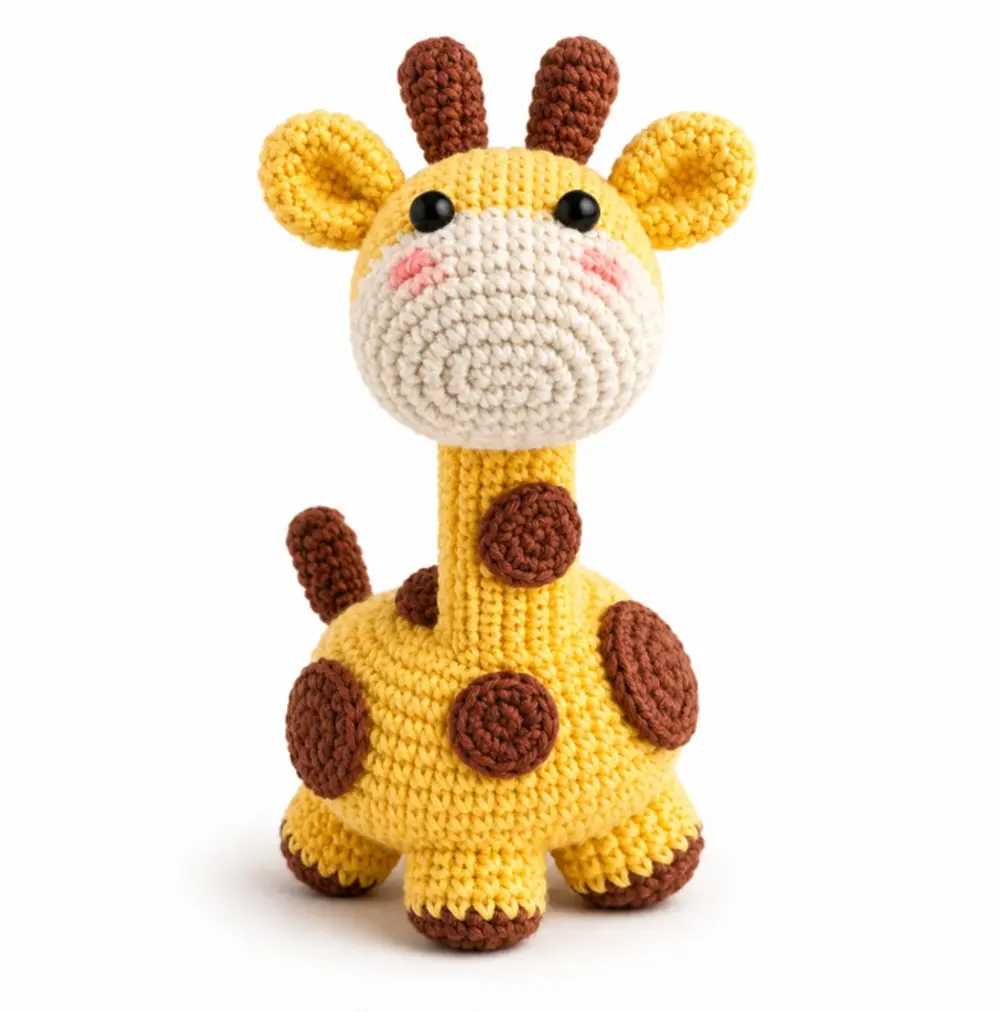 TIKA Beginner Crochet Kit Giraffe with Step-by-Step Video Tutorials, DIY Amigurumi Animal Crochet Set