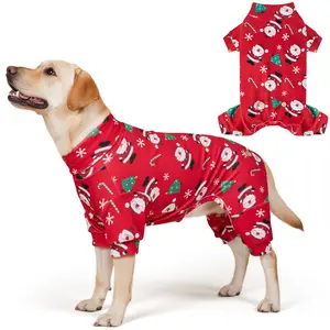 KYEESE Christmas Dog Pajamas Crystal Fleece Pet Costume Cozy Puppy Christmas Outfit