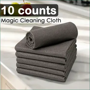 10 Pack Thickened Microfiber Cleaning Cloths, Streak-Free Reusable Towels for Glass, Kitchen & Car Windows, Multipurpose Cleaning Rags, Ideal for Spring Cleaning