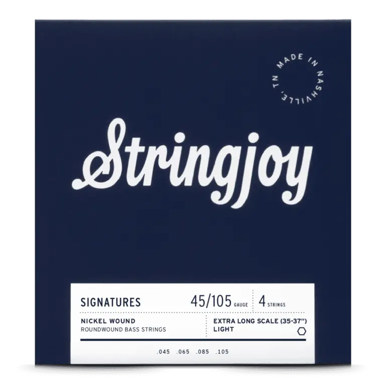 Stringjoy 45-105 Extra Long Scale 4 String Light Gauge Signatures - Nickel Wound Bass Guitar Strings