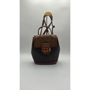 Pre-owned Louis Vuitton Leather Luxury Bags & Accessories Monogram Reverse Dauphine PM Backpack Date Code: DU1220. Entrupy ID: D9K44CQ.