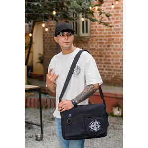 Koshi Black Swirl Embroidered Laptop Messenger Bag Koshi Black Swirl Embroidered Laptop Messenger Bag