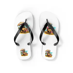 Personalized Funny Flip Flops - German Shepherd Beach Design | Comfortable EVA Sole & Cushioned Footbed | Summer Slide Sandals