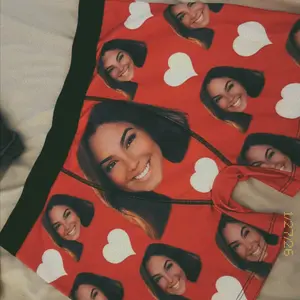 BARLEY ONE Click “Shop Chat”, Send Photos, Custom Face Mens Boxer Briefs Personalized Underwear with Photo Picture Customized Boxers Gifts for Boyfriend Husband Him, 01