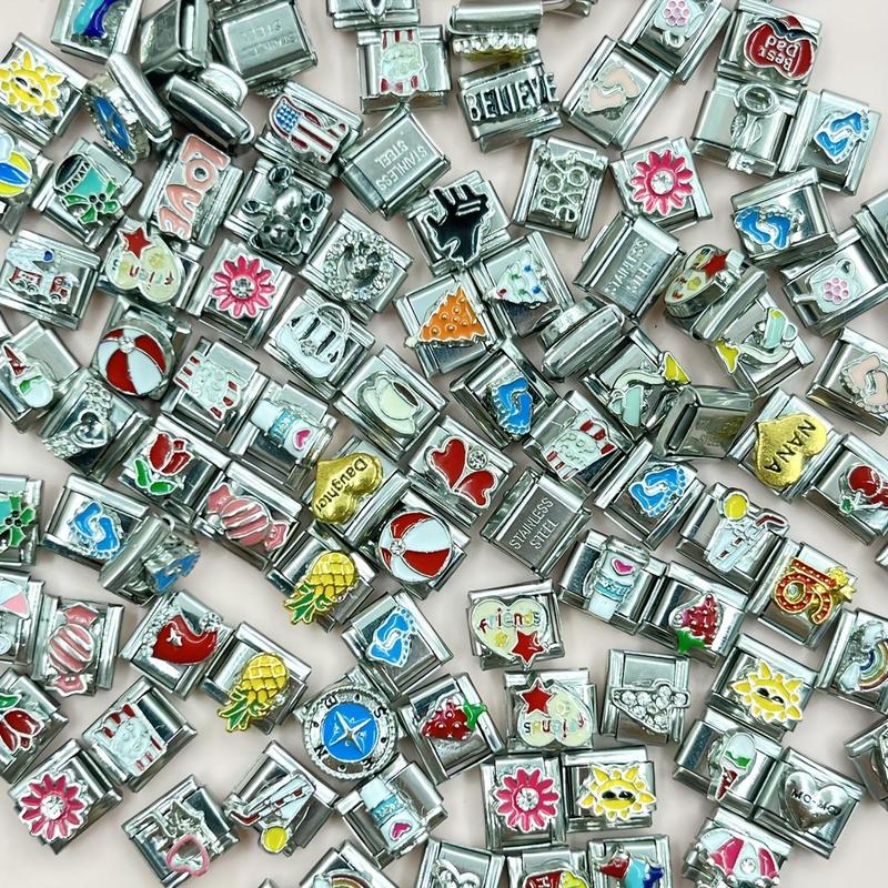 Jewelry Module Random Color Italian Charm Module Bracelet, 5 Counts/10pcs DIY Jewelry ...