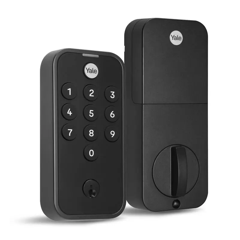 Yale 5053352 Matte Black Metal Code Electronic Deadbolt Door Lock - Entry-Level Front Door Solution, Key-Free Entry, Easy DIY Installation, Battery-Powered Trusted Home Security